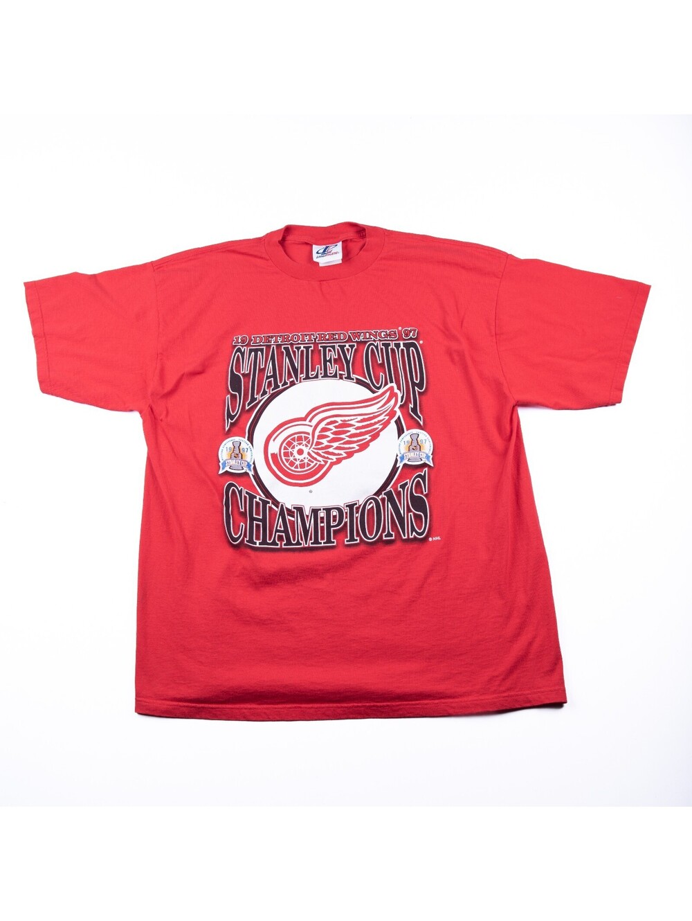 Vintage 1997 Detroit Red Wings Stanley Cup Champions T Shirt XL Logo Athletic